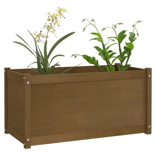 Garden Planter 100x50x50 cm Solid Pinewood – Honey Brown, 1
