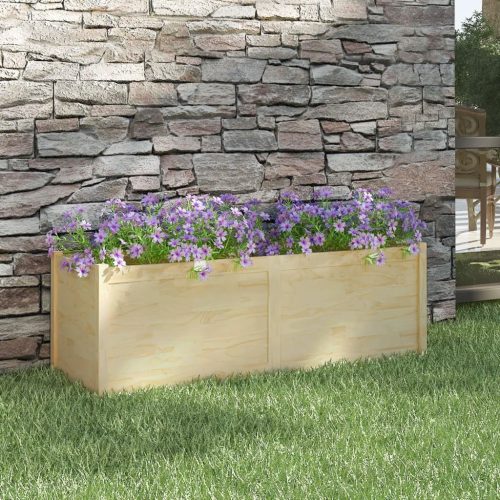 Garden Planter 150x50x50 cm Solid Pinewood – Brown