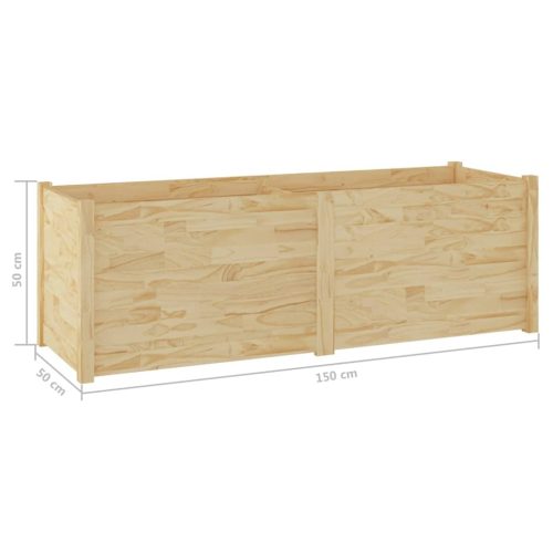 Garden Planter 150x50x50 cm Solid Pinewood – Brown
