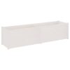 Garden Planter 200x50x50 cm Solid Pinewood – White