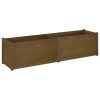 Garden Planter 200x50x50 cm Solid Pinewood – Honey Brown