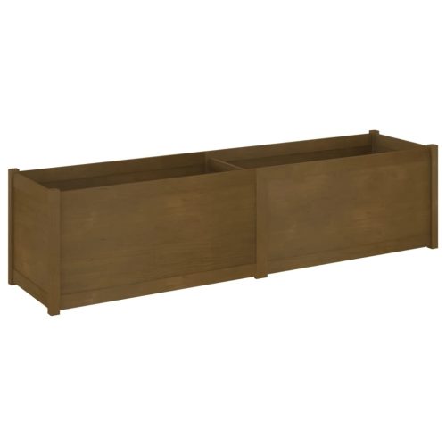 Garden Planter 200x50x50 cm Solid Pinewood – Honey Brown