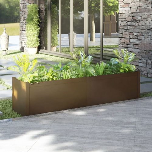 Garden Planter 200x50x50 cm Solid Pinewood – Honey Brown