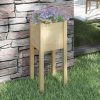 Garden Planter 31x31x70 cm Solid Pinewood – Brown, 1