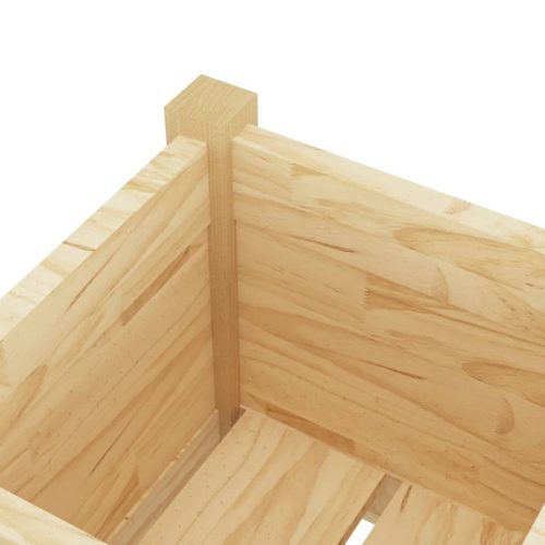 Garden Planter 31x31x70 cm Solid Pinewood – Brown, 1