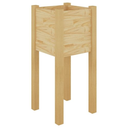 Garden Planter 31x31x70 cm Solid Pinewood – Brown, 1