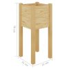 Garden Planter 31x31x70 cm Solid Pinewood – Brown, 1