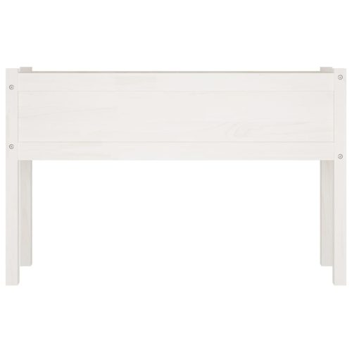 Garden Planter 110x31x70 cm Solid Pinewood – White, 1