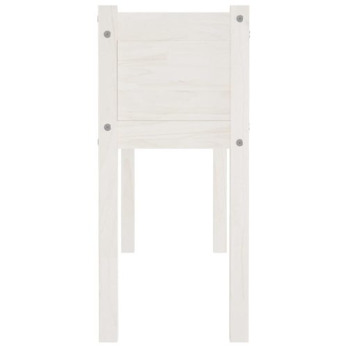 Garden Planter 110x31x70 cm Solid Pinewood – White, 1