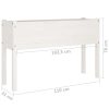 Garden Planter 110x31x70 cm Solid Pinewood – White, 1