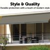 Retractable Folding Arm Awning Heavy Duty Full Cassette Motorised – 5 x 3 M, Grey