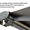 Retractable Folding Arm Awning Heavy Duty Full Cassette Motorised – 5 x 3 M, Grey