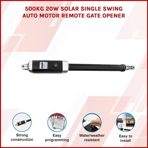 500KG Solar Single Swing Auto Motor Remote Gate Opener