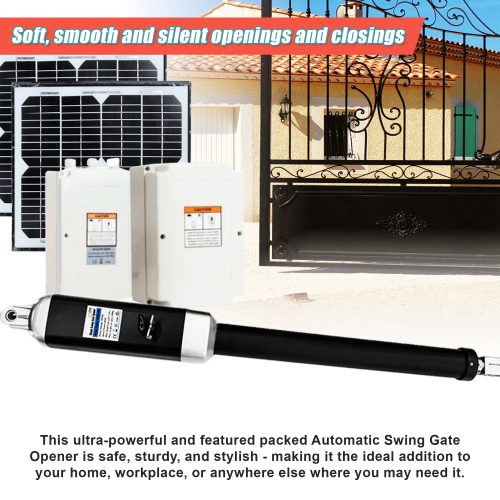 500KG Solar Single Swing Auto Motor Remote Gate Opener – 20W