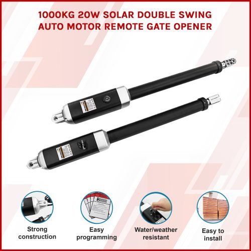 1000KG Solar Double Swing Auto Motor Remote Gate Opener