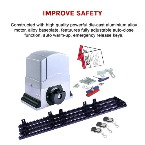 Auto Slide Sliding Gate Opener Automatic w 4m Rail – 1200 KG