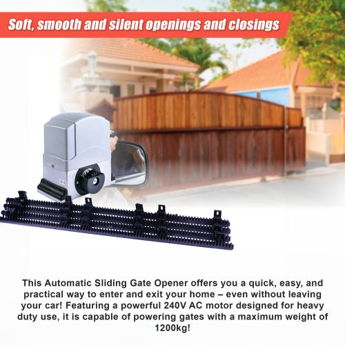 Auto Slide Sliding Gate Opener Automatic w 4m Rail – 1200 KG