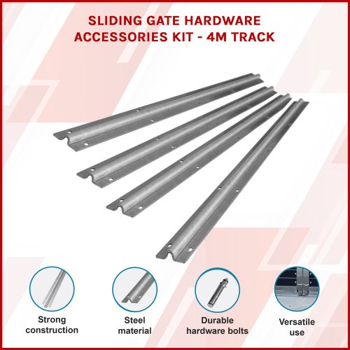 Sliding Gate Hardware Accessories Kit – Track – 4×1 m