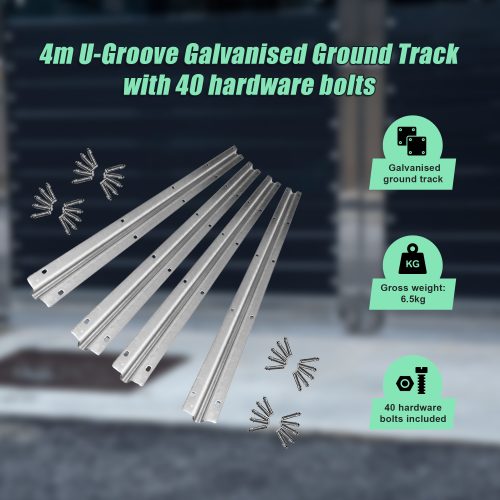 Sliding Gate Hardware Accessories Kit – Track – 4×1 m