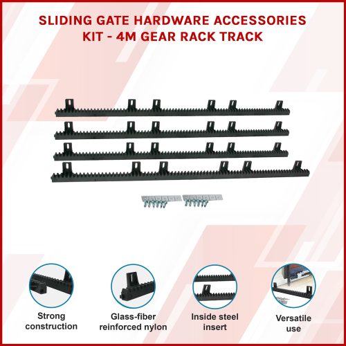 Sliding Gate Hardware Accessories Kit – 4m Gear Rack Track