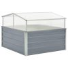 Greenhouse 100x100x85 cm Galvanised Steel – Grey