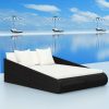 Garden Bed 201×139 cm Poly Rattan – Black