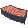 Spa Step Poly Rattan 92x45x25 cm – Black