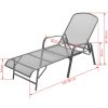 Sun Lounger Steel Anthracite