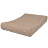 Outdoor Lounge Bed Poly Rattan Beige