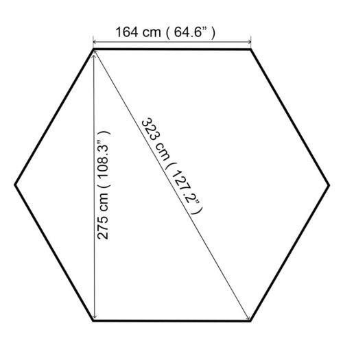 Garden Marquee Gazebo Pavilion Tent Hexagonal 323×265 cm – Beige