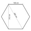 Garden Marquee Pavilion Tent with Curtains Hexagonal 360×265 cm – Beige