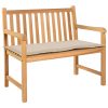 Garden Bench Cushion – 100x50x3 cm, Cream