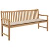 Garden Bench Cushion – 180x50x3 cm, Cream