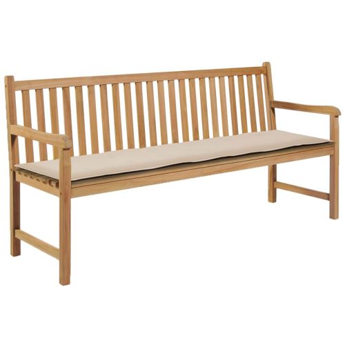 Garden Bench Cushion – 180x50x3 cm, Cream