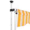 Manual Retractable Awning Stripes – Orange and White, 350 cm