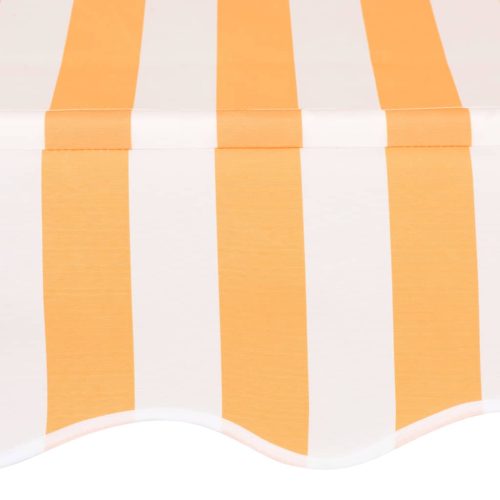 Manual Retractable Awning Stripes – Orange and White, 350 cm