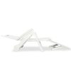 Sun Lounger with Footrest Plastic – White