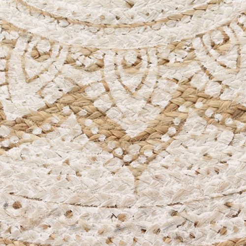 Area Rug Braided Jute Printed Round