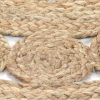 Area Rug Braided Design Jute Round – 90 cm