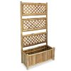 Garden Raised Bed with Trellis Bamboo – 70 cm