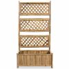 Garden Raised Bed with Trellis Bamboo – 70 cm