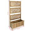 Garden Raised Bed with Trellis Bamboo – 70 cm