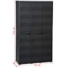 Garden Storage Cabinet with 4 Shelves – 97x38x171 cm, Black