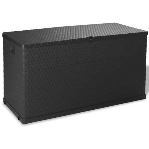 Garden Storage Box 120x56x63 cm PP Rattan – Anthracite