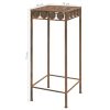 Plant Stand Set 3 Pieces Vintage Style Metal Rusty