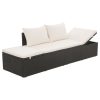 Garden Bed Black 195×60 cm Poly Rattan