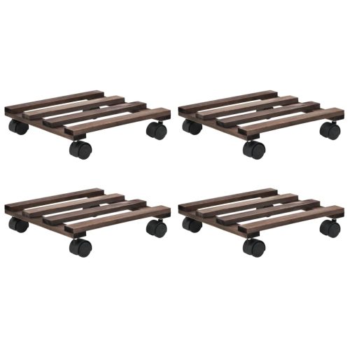 Plant Rollers 4 pcs Cedar Wood 25×25 cm