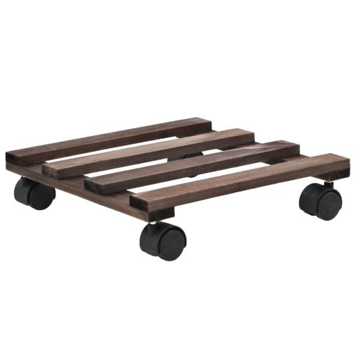 Plant Rollers 4 pcs Cedar Wood 25×25 cm