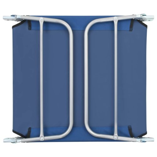 Folding Sun Loungers 2 pcs Steel and Fabric – Dark Blue