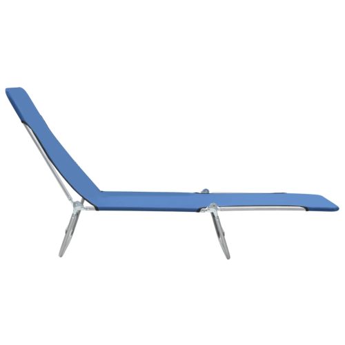 Folding Sun Loungers 2 pcs Steel and Fabric – Dark Blue